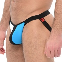 Taille L  -  Jockstrap Troy Bleu-Noir
