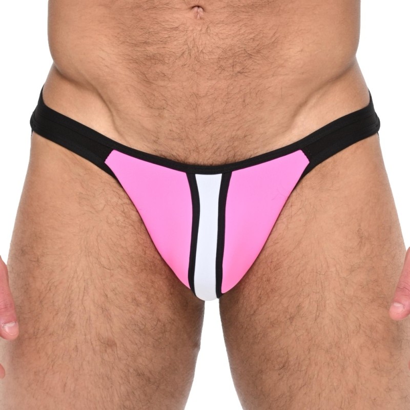 Taille M  -  Jockstrap Troy Rose-Noir