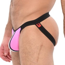Taille M  -  Jockstrap Troy Rose-Noir