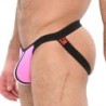 Taille L  -  Jockstrap Troy Rose-Noir