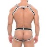 Taille S/M  -  Ensemble Jock et Harnais Army Blanc-Noir