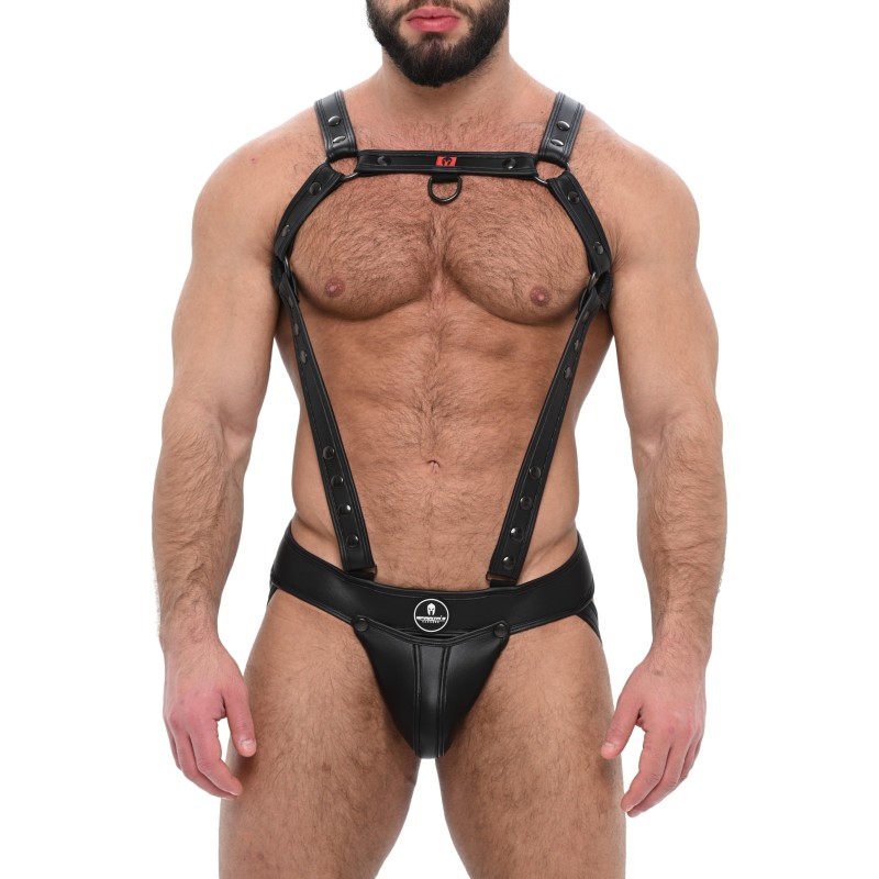 Taille S/M  -  Ensemble Jock et Harnais Army Noir