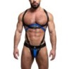 Taille S/M  -  Ensemble Jock et Harnais NAUSICA Noir-Bleu