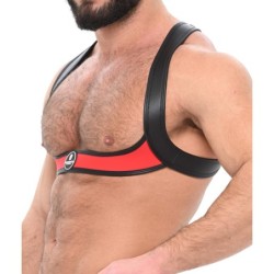 Taille L/XL  -  Ensemble Jock et Harnais Ulisse Noir-Rouge