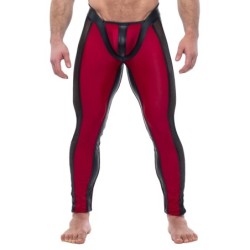 Taille S  -  Pantalon Perseo Noir-Bordeaux