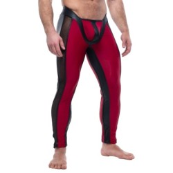 Taille S  -  Pantalon Perseo Noir-Bordeaux