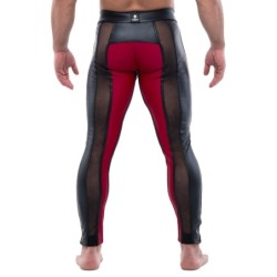 Taille L  -  Pantalon Perseo Noir-Bordeaux