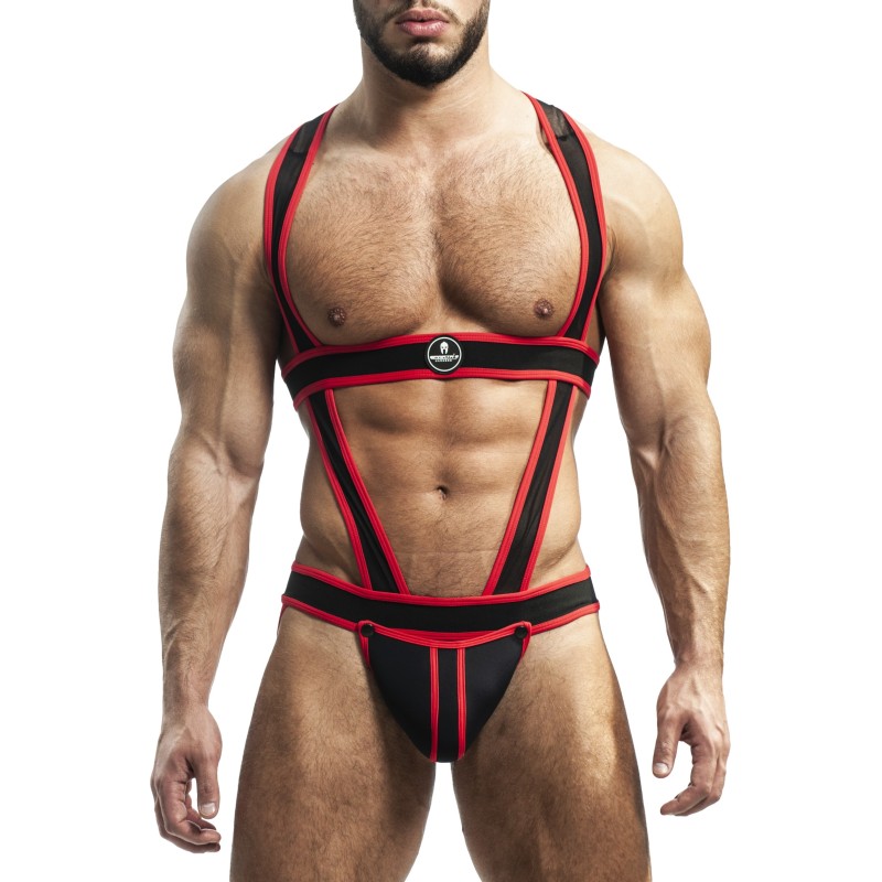 Taille L/XL  -  Jock-Harnais Penelope Noir-Rouge