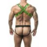 Taille S/M  -  Jock Harnais Peplo Noir-Vert