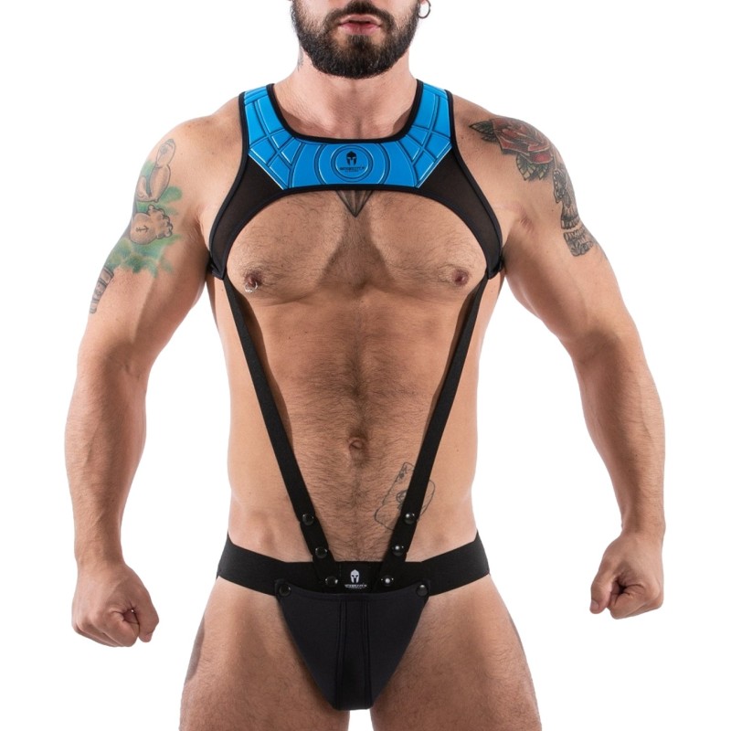 Taille L  -  Ensemble Jock et Harnais Tauro Noir-Bleu