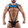 Taille XL  -  Ensemble Jock et Harnais Tauro Noir-Bleu
