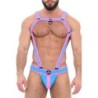 Taille S/M  -  Ensemble Jock et harnais ARMY Bleu-Rose