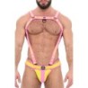 Taille S/M  -  Ensemble Jock et Harnais Army Rose-Jaune