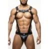 Taille S/M  -  Ensemble Harnais + Jockstrap Army Blust Noir