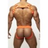 Taille S/M  -  Ensemble Harnais + Jockstrap Army Blust Orange