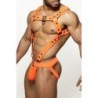 Taille S/M  -  Ensemble Harnais + Jockstrap Army Blust Orange