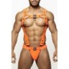 Taille L/XL  -  Ensemble Harnais + Jockstrap Army Blust Orange