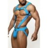 Taille S/M  -  Ensemble Harnais + Jockstrap Army Blust Bleu-Rose