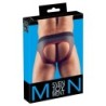 Taille L  -  Jockstrap Joy Zip Noir-Rouge