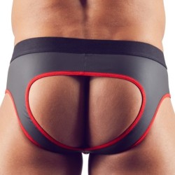 Taille XL  -  Jockstrap Joy Zip Noir-Rouge