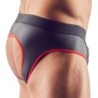 Taille XL  -  Jockstrap Joy Zip Noir-Rouge