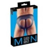 Taille M  -  Jockstrap Joy Zip Noir-Bleu