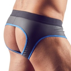 Taille XL  -  Jockstrap Joy Zip Noir-Bleu