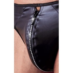 Taille L  -  String Zip Fetish Noir