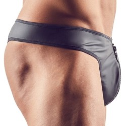 Taille XXL  -  String Zip Fetish Noir