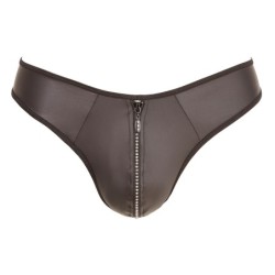 Taille XXL  -  String Zip Fetish Noir
