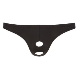 Taille S  -  String DOUBLE HOLE Noir