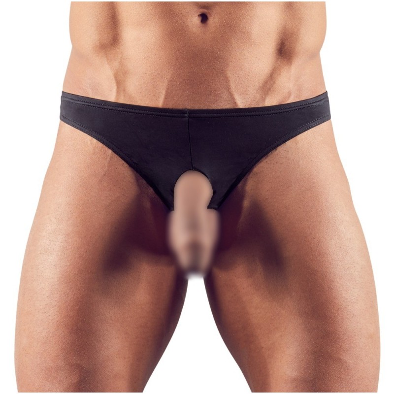 Taille L  -  String DOUBLE HOLE Noir