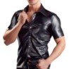 Taille S  -  Chemise LEO imitation Cuir Noir