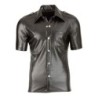 Taille XXL  -  Chemise LEO imitation Cuir Noir