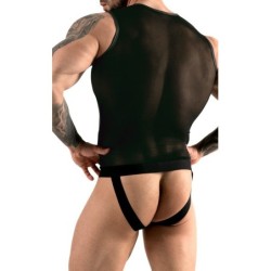 Taille L  -  Body Jock PLAYSUIT MEN Noir