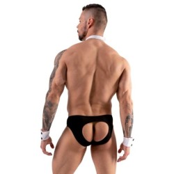 Taille XL  -  Ensemble Jock NESTOR SEXY Blanc