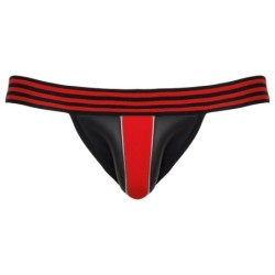 Taille XXL  -  Jockstrap Rulio Noir-Rouge