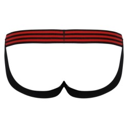 Taille S/M  -  Jockstrap Rulio Noir-Rouge