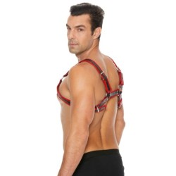 Harnais Buckle Bulldog Noir-Rouge