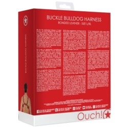 Harnais Buckle Bulldog Noir-Rouge