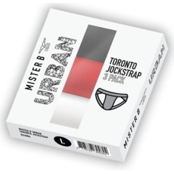 Taille XL  -  Lot de 3 Jockstraps Mister B TORONTO Blanc-Noir-Rouge