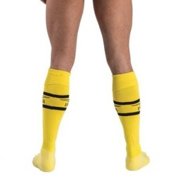 Taille L/XL  -  Chaussettes hautes URBAN FOOTBALL SOCKS Jaune-Noir