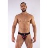 Taille M  -  Jockstrap en néoprène Mister B Noir-Rouge