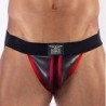 Taille XL  -  Jockstrap en néoprène Mister B Noir-Rouge