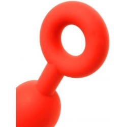 Boules anales en silicone STRETCH EGGS L 47 x 6 cm Rouges