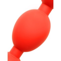 Boules anales en silicone STRETCH EGGS L 47 x 6 cm Rouges